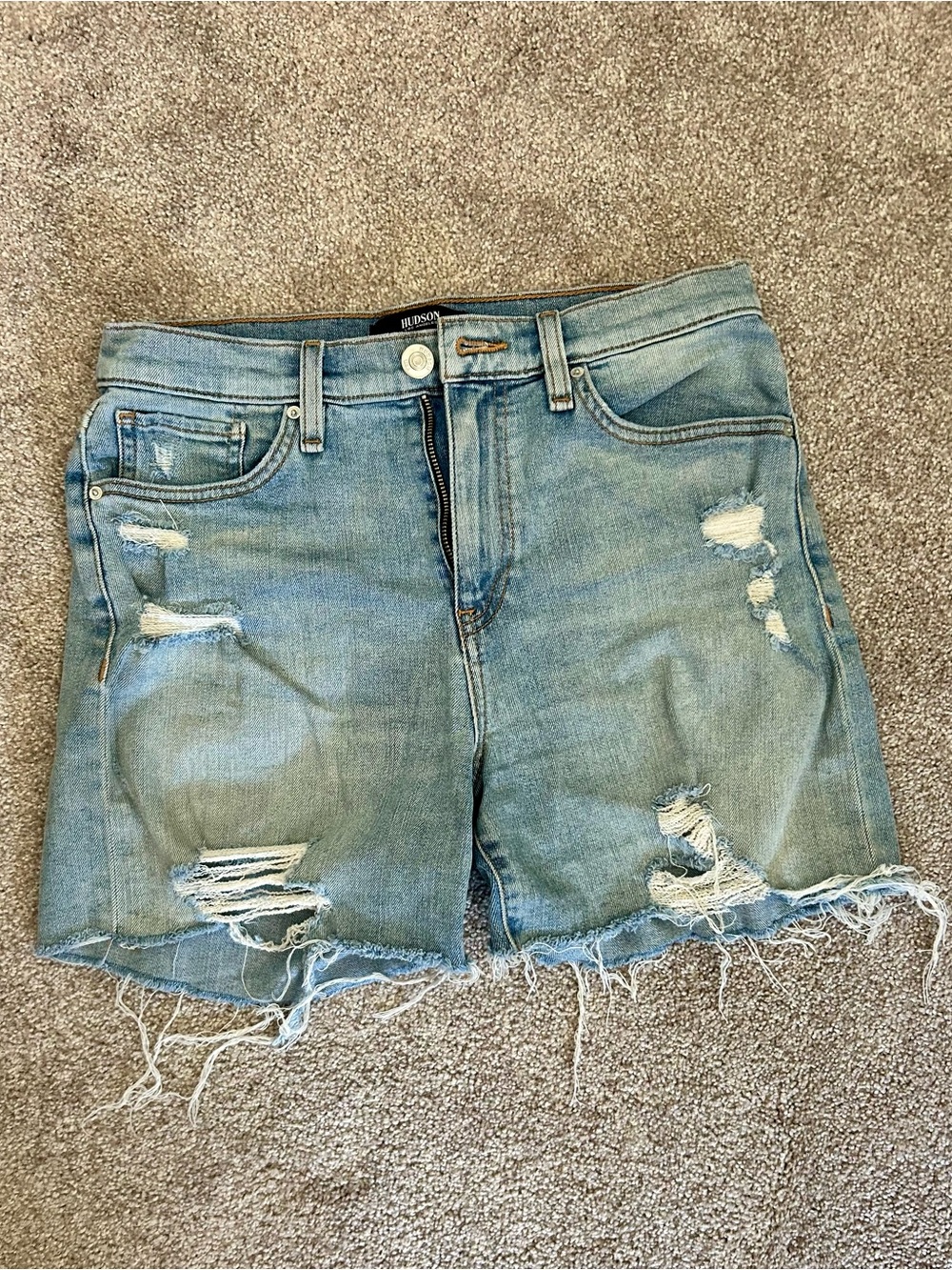 Hudson Jeans Light Blue Devon Cutoff Shorts
